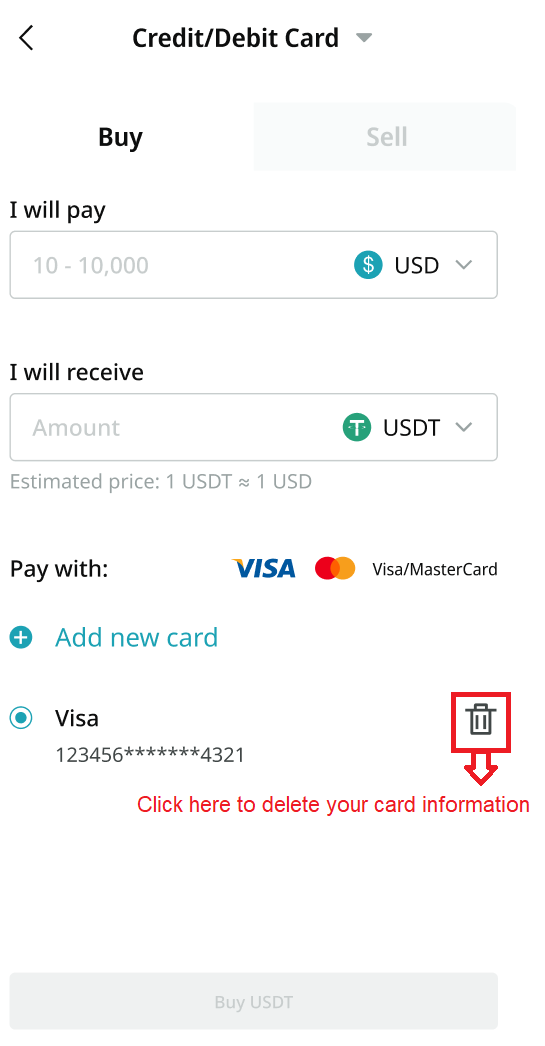 在 Bitget 上用信用卡购买 USDT image 14